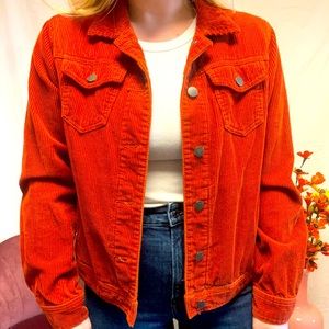 Universal Thread Freeborn Jacket - Orange Corduroy